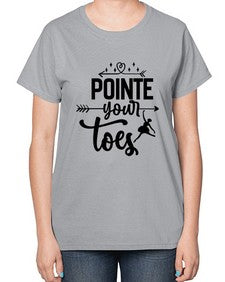 Pointe your toes 177# - ballet-  Ladies T-Shirt