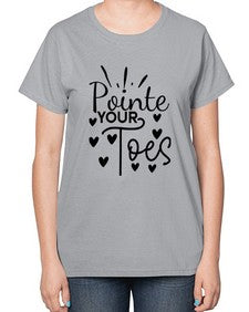 Pointe your toes 178# - ballet-  Ladies T-Shirt