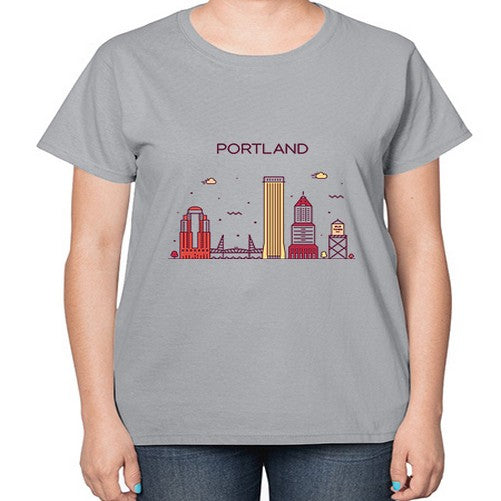 PortlandOregon 1682# - cities-  Ladies T-Shirt
