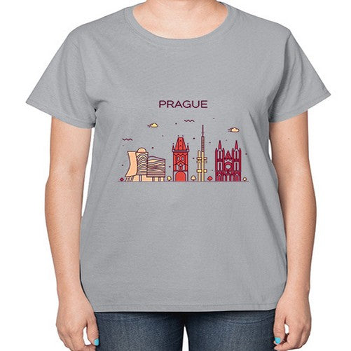 Prague 1689# - cities-  Ladies T-Shirt