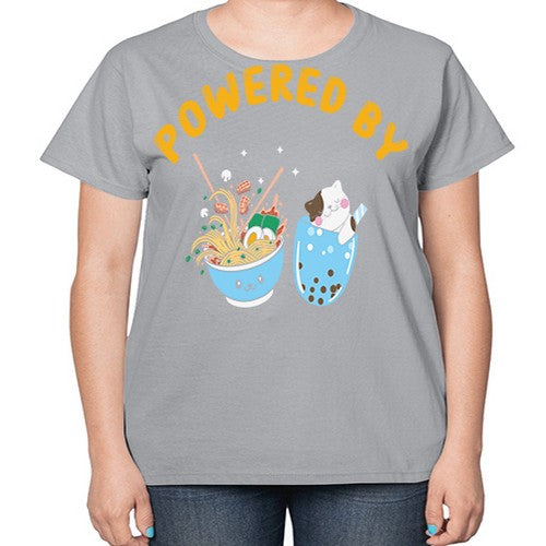 Ramen Bubble Tea Japanese Noodles Anime 278# - anime-  Ladies T-Shirt