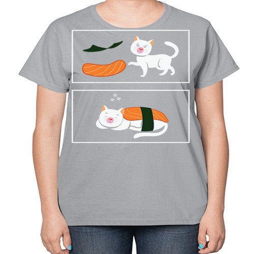 Ramen Cat Kawaii Anime Japanese Anime 279# - anime-  Ladies T-Shirt