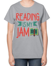 Reading is my jam 702# - librarian-  Ladies T-Shirt