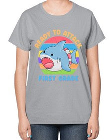 Ready to Attack first Grade 710# - first grade-  Ladies T-Shirt