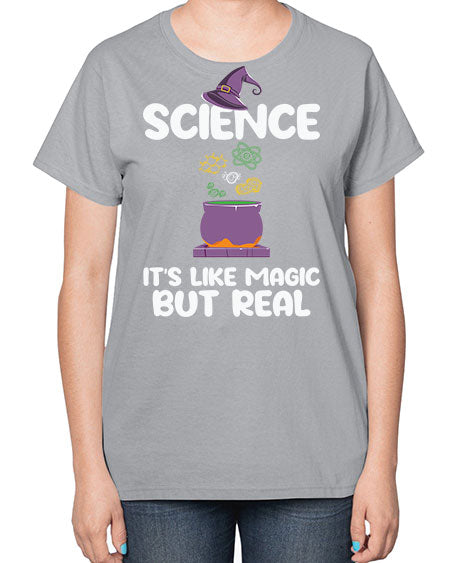 ScienceItsLikeMagicButScientistSkinite Scientist Skinite 48# - general science-  Ladies T-Shirt