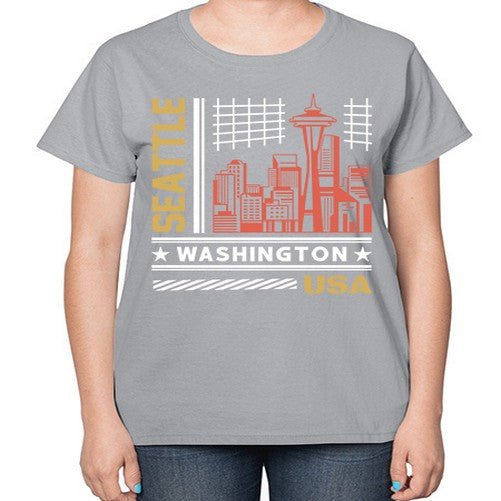 Seattle 1809# - cities-  Ladies T-Shirt