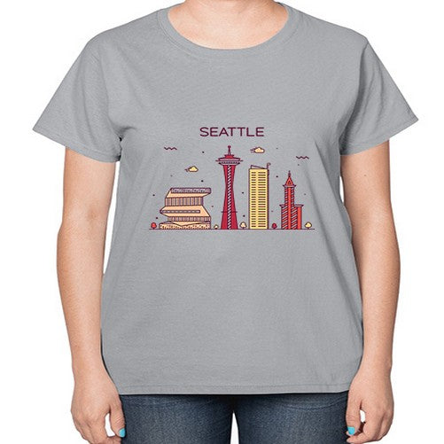Seattle 1810# - cities-  Ladies T-Shirt