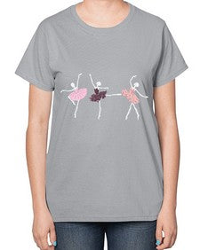 Skeleton ballerinas ballet halloween ballet 184# - ballet-  Ladies T-Shirt