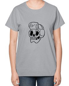 Skull Skeleton 144# - skull and bones-  Ladies T-Shirt