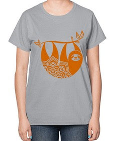 SlothMandala 1076# - mandala-  Ladies T-Shirt