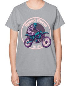 Speed racer 63# - motorcycle-  Ladies T-Shirt