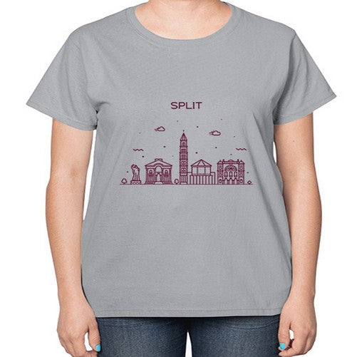 Split 1875# - cities-  Ladies T-Shirt