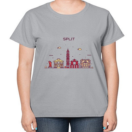 Split 1877# - cities-  Ladies T-Shirt