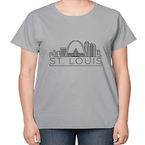 St Louis Minimal Skyline 1882# - cities-  Ladies T-Shirt