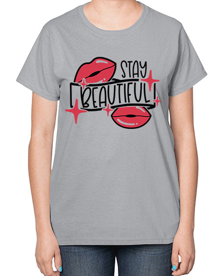 Stay Beautiful Style 19# -makeup  Ladies T-Shirt