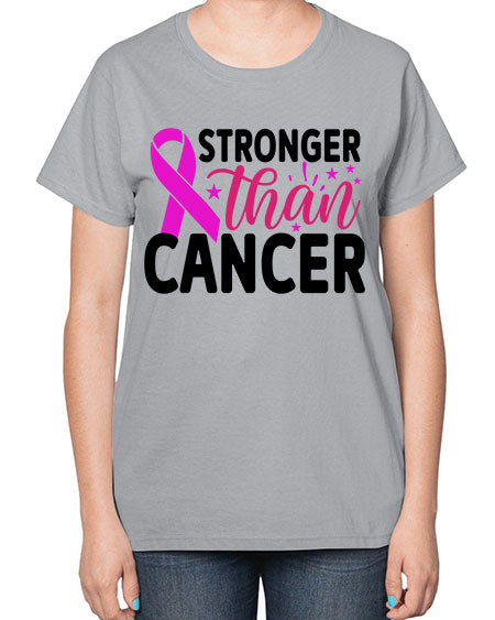 Stronger Than Cancer 6# - breast cancer-  Ladies T-Shirt