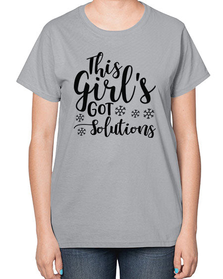 This Girl s Got Solutions 17# - general science-  Ladies T-Shirt