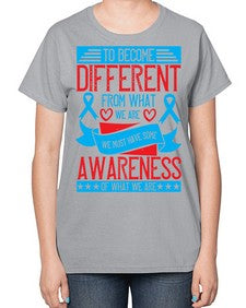 To become different from what we are we must have some awareness of what we are Style 11# - Self awareness-  Ladies T-Shirt