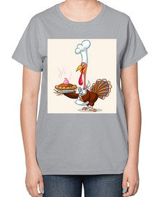 Turkey pie 259# - cartoon general-  Ladies T-Shirt