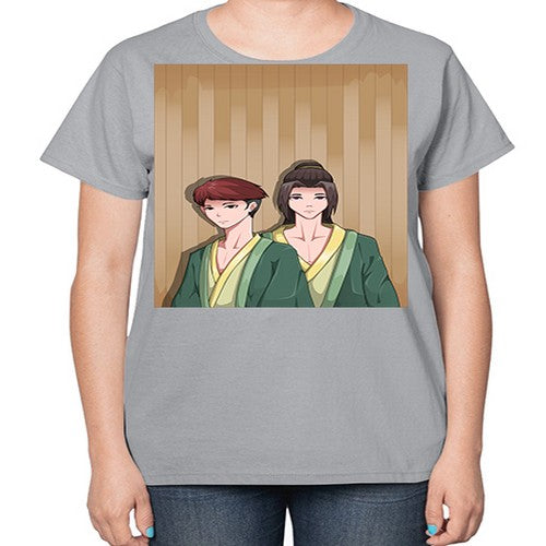 Two man in a hot spring 18# - anime-  Ladies T-Shirt