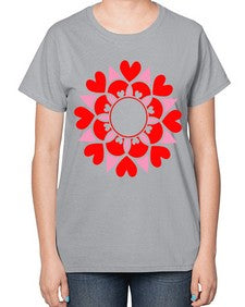 ValentineMandalaOPT 1194# - mandala-  Ladies T-Shirt
