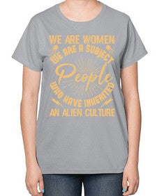 We are women we are people 42# - ufo-  Ladies T-Shirt