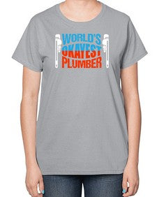 Worlds okayest plumber1665# - plumber-  Ladies T-Shirt