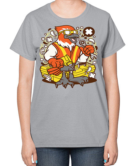 bird mechanic worker 21# - birds-  Ladies T-Shirt