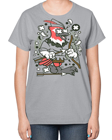 bird robin hood 25# - birds-  Ladies T-Shirt