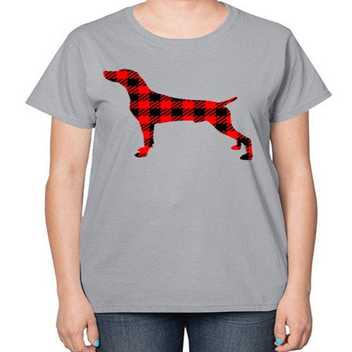 buffalo plaid beagle 63# - dogs-  Ladies T-Shirt