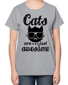 cats are just awesome - cats-  Ladies T-Shirt