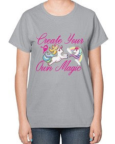 create your own magic 84# - unicorn-  Ladies T-Shirt