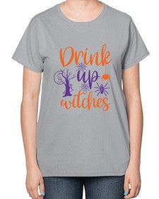 drink up witches 40# - witch-  Ladies T-Shirt