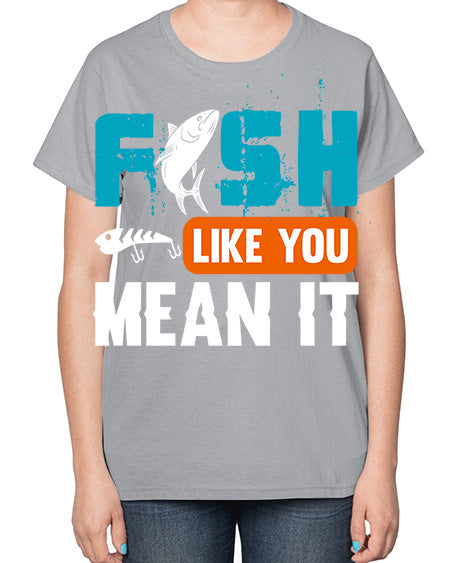 fish like you mean it png 81# - shark-fish-  Ladies T-Shirt