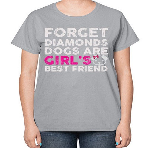 forget diamonds dogs 141# - dogs-  Ladies T-Shirt