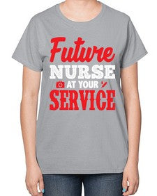 future nurse at your service 812# - nurse-  Ladies T-Shirt