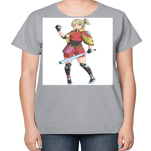 girl bring stick3# - anime-  Ladies T-Shirt