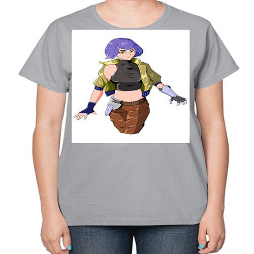 girl with gauntlet169# - anime-  Ladies T-Shirt