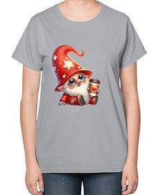 gnome with butterfly 04# - gnome-  Ladies T-Shirt