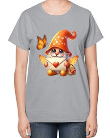 gnome with butterfly 06# - gnome-  Ladies T-Shirt
