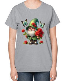 gnome with butterfly 11# - gnome-  Ladies T-Shirt