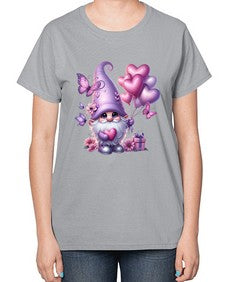 gnome with butterfly 19# - gnome-  Ladies T-Shirt