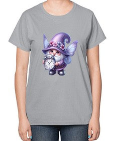 gnome with butterfly 23# - gnome-  Ladies T-Shirt