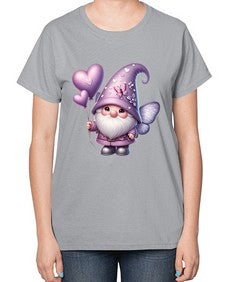 gnome with butterfly 25# - gnome-  Ladies T-Shirt