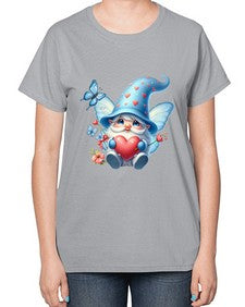 gnome with butterfly 28# - gnome-  Ladies T-Shirt