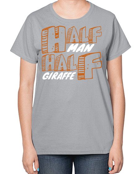 half man half giraffe - giraffee-  Ladies T-Shirt