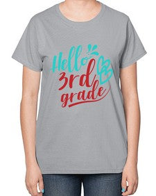 hallo third grade 231# - third grade-  Ladies T-Shirt
