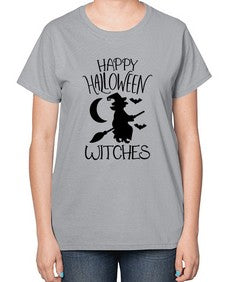 happy halloween witches 35# - witch-  Ladies T-Shirt