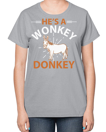 he’s a wonky donkey Style 4# - donkey-  Ladies T-Shirt