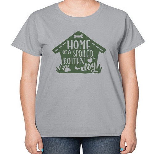 home of a spoiled rotten dog 155# - dogs-  Ladies T-Shirt